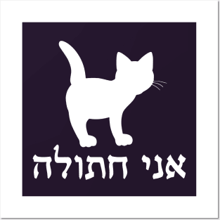 I'm A Cat (Hebrew, Feminine) Posters and Art